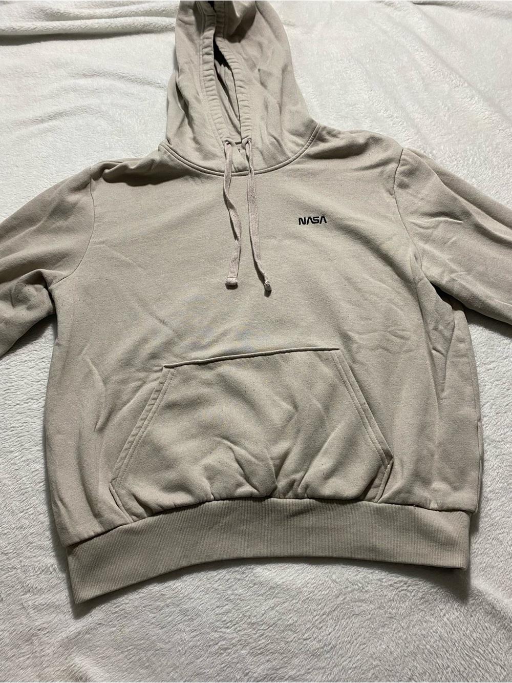 H&M NASA Hoodie in Light Beige